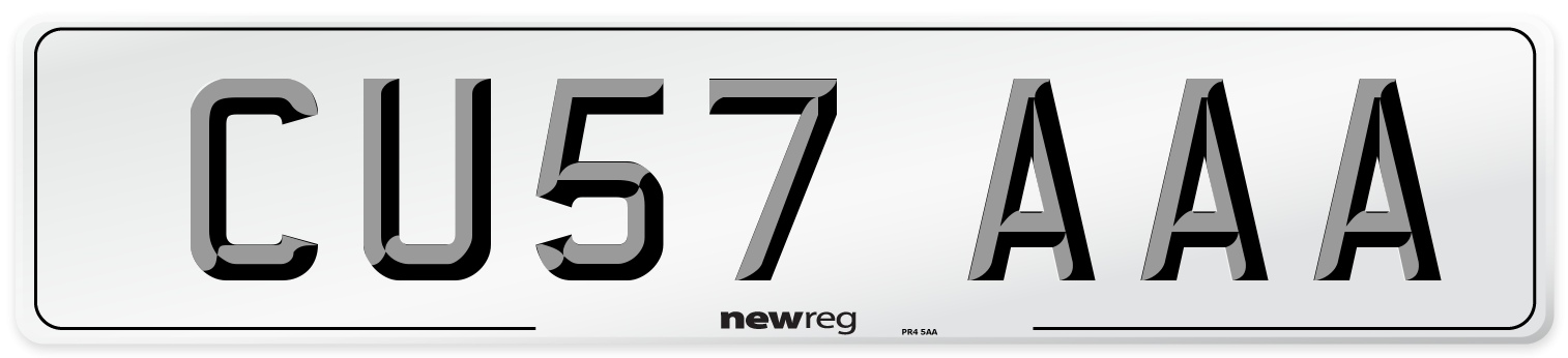CU57 AAA Number Plate from New Reg